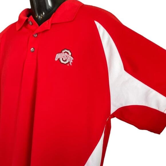 ProEdge by Knights Apparel Men's Red Ohio State University Buckeyes Polo SZ L - Picture 3 of 8